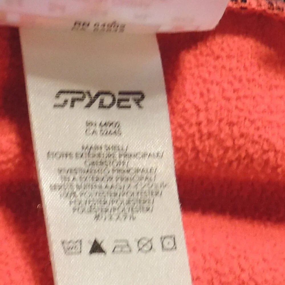 Spyder Jacket Men X Large Black Red Full Zip Pocket Spider Outdoor Hooded Jacket